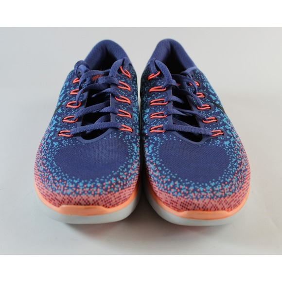 Nike Free Run Distance Womens Sz 9 Running Shoes Blue Purple Orange Trainers Gym - Picture 4 of 8